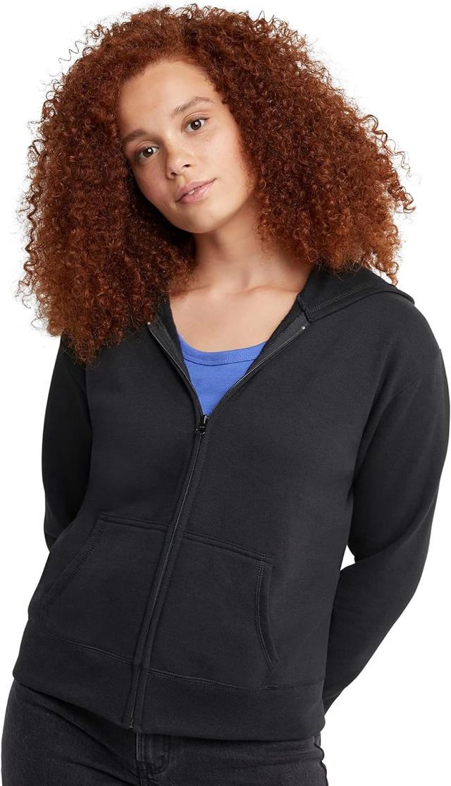 Product image of Hanes Women's Hoodie, Ecosmart Fleece Full-zip Hoodie, Zip-up Hooded Sweatshirt