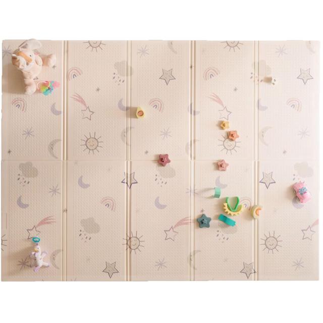 Product image of Nuby Reversible Baby Floor Mat - Foldable and Lightweight Baby Play Mat for Floor - Easy Storage and Travel - Stars and Sky