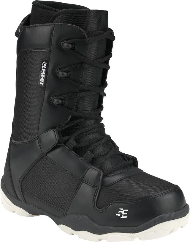 Product image of 5th Element ST Lace and Dial Snowboard Boots for Men - Black Compatible with Strap Snowboard Bindings- Waterproof Liners -All Mountain Snowboarding Men Size