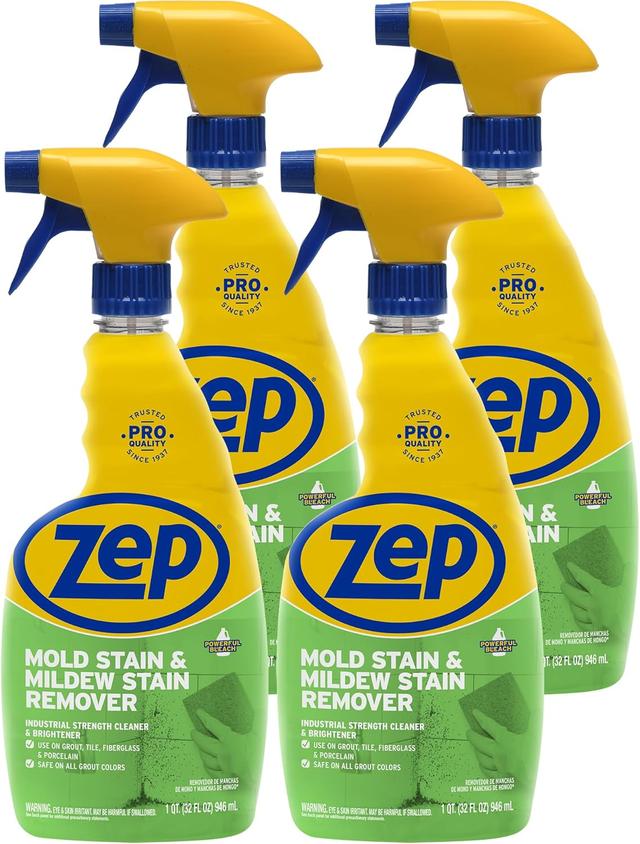 Product image of Zep Mold Stain and Mildew Stain Remover - 32 oz (Pack of 4) ZUMILDEW32 - Professional Strength No Scrub Formula
