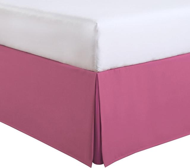 Product image of Fresh Ideas Kids Twin Bed Skirt - Lux Hotel Tailored Microfiber Bedskirt, Classic 14" Drop Length – Pink