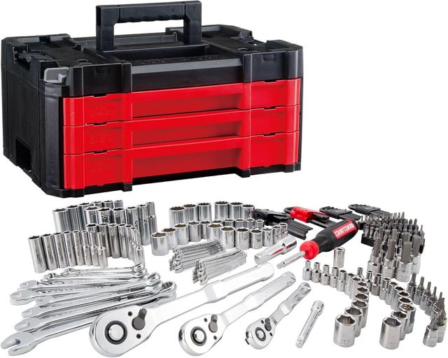 Product image of Craftsman VERSASTACK Mechanics Tool Set, 1/4 in, 3/8 in, and 1/2 in Drive, 230 Piece (CMMT45306)
