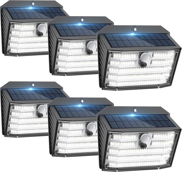 Product image of [6 Packs] Solar Motion Lights Outdoor, Ultra Bright Solar Fence Lights with Motion Sensor, IP65 Waterproof Security Lights 3 Modes, 270° Lighting Angle, Wall Lights for Deck Patio Fence Garage Door