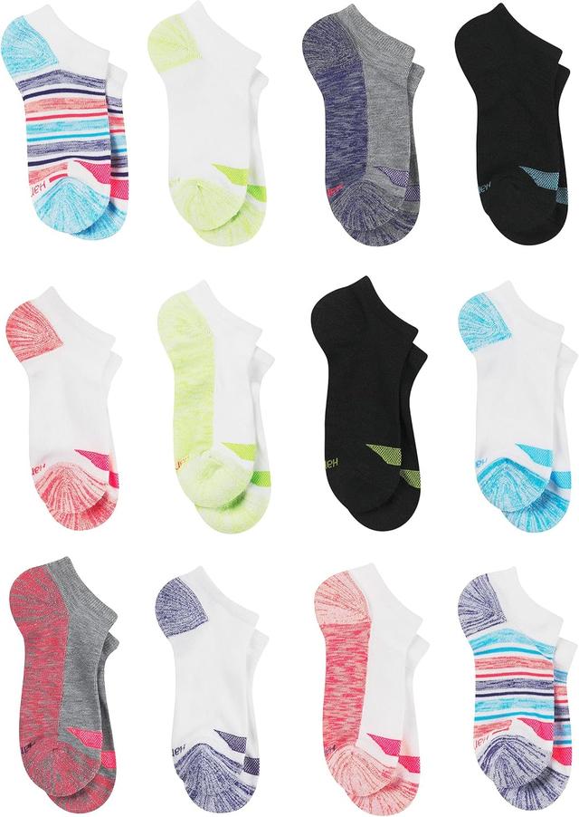 Product image of Hanes Girls' Cool Comfort Ankle, 12-Pair Pack Fashion Liner Socks