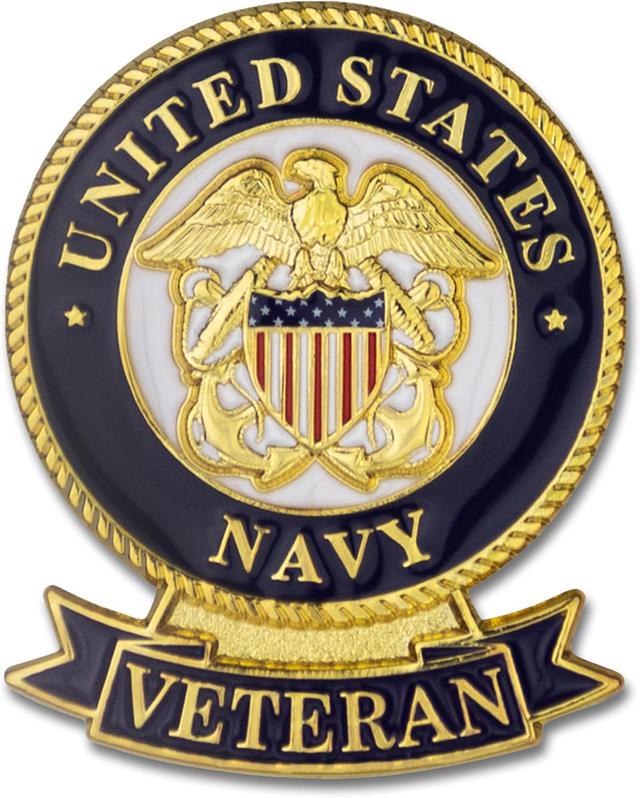 Product image of SHOP AWARDS AND GIFTS United States US Veteran Lapel Pin, Retirement and Service, 1-1/8 inch