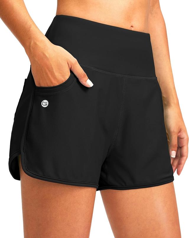 Product image of G Gradual Women's 3" High Waisted Swim Board Shorts with Pockets Quick Dry Swimsuit Bottoms Bathing Suit for Women with Liner