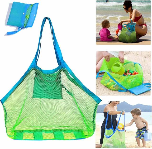Product image of SupMLC Mesh Extra Large Beach Bags and Totes - Holds Toys, Towels, Sand Away - For Children's Toys, Market, Grocery, Picnic