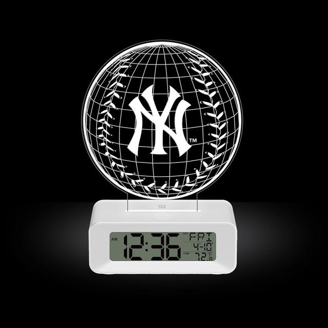 Product image of Game Time New York Yankees LED Clock, Officially Licensed - Color Changing MLB 3D Illusion Baseball Acrylic