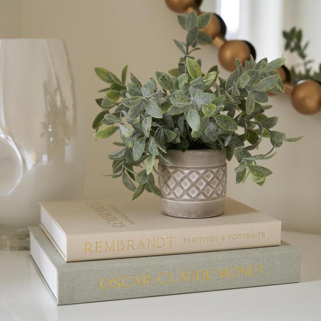 Product image of Beautiful Decorative Books - Set of 2 Linen Boxes Enhance Your Coffee Table, Bookshelf or Mantle Decor - Aesthetic Fake/Faux Books for Modern Home Decoration, Photo Storage and as a Keepsake Box