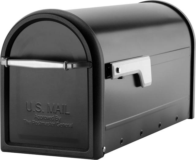 Product image of Architectural Mailboxes Chadwick Galvanized Steel Post Mount Mailbox, 8950B-10, Black, Medium Capacity