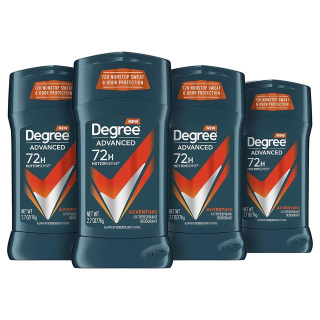 Product image of Degree Men Antiperspirant Deodorant Adventure Freshness and Odor Protection Deodorant for Men 2.7 Oz, (Pack of 4) Woodsy, Stick