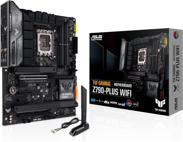 Product image of ASUS TUF Gaming Z790-Plus WiFi LGA 1700(Intel 14th,12th &13th Gen) ATX Gaming Motherboard(PCIe 5.0,DDR5,4xM.2 Slots,16+1 DrMOS,WiFi 6,2.5Gb LAN,Front USB 3.2 Gen 2 Type-C,Thunderbolt 4(USB4),Aura RGB)