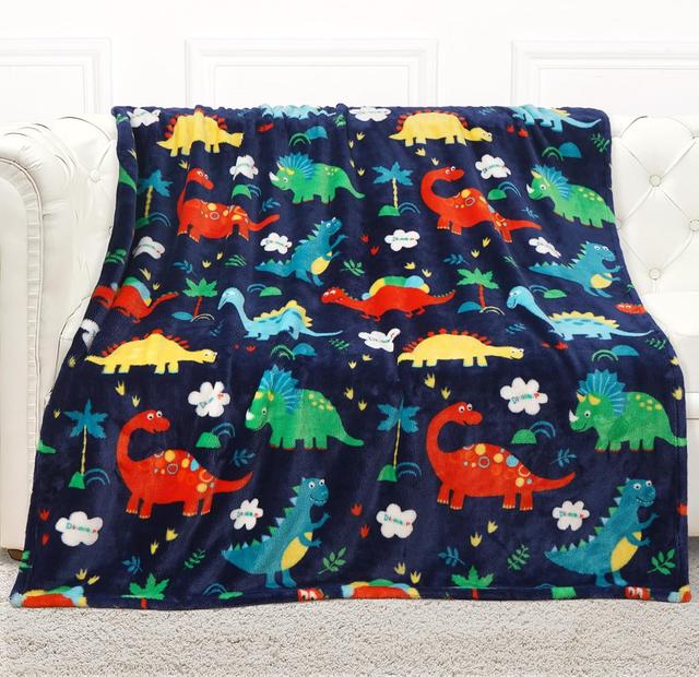 Product image of mermaker Toddler Blanket for Boys and Girls, Thick Dinosaur Blanket for Kids Teens Child Baby Crib Stroller for Birthday Gifts Christmars Easter Gifts (50x60 inch)