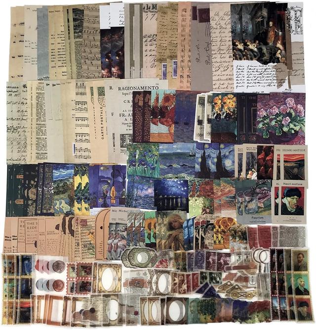 Product image of Esweny 200PCS Vintage Scrapbooking Supplies Kit for Journaling,Bullet Journals Junk Journal Planners Aesthetic Cottagecore Room Decor Wall Art Collage Album(Artistic)
