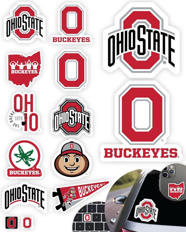 Product image of OSU Stickers for Gift, Car, Water Bottle, Laptop, and Phone for Ohio State Football Fans and University Graduates (Ohio Buckeyes)