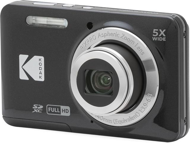Product image of KODAK PIXPRO FZ55-BK 16MP CMOS Sensor Digital Camera 5X Optical Zoom 28mm Wide Angle 1080P Full HD Video 2.7" LCD Vlogging Camera (Black)