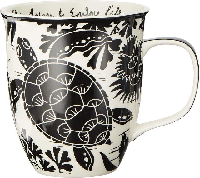 Product image of Karma Gifts 16 oz Black and White Boho Mug Sea Turtle - Cute Coffee and Tea Mug - Ceramic Coffee Mugs for Women and Men, 1 Count (Pack of 1)