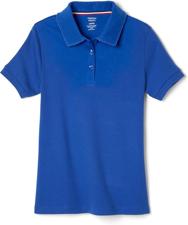Product image of French Toast Girls' Short Sleeve Picot Collar Polo School Uniform Shirt (Standard and Plus)