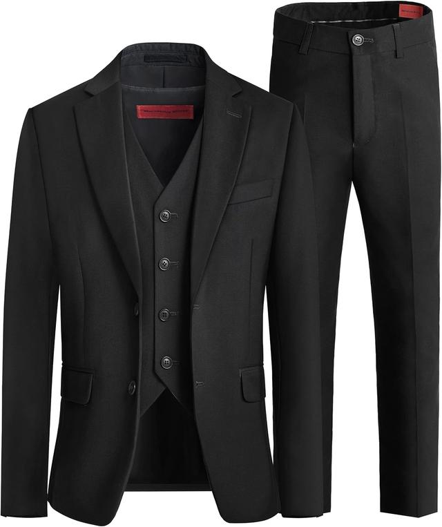 Product image of Marvelous World Boys' Formal Slim Fit Suit Set, Adjustable Waist