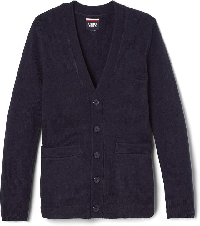 Product image of French Toast Boys' Anti-Pill V-Neck Cardigan Sweater (Standard & Husky)