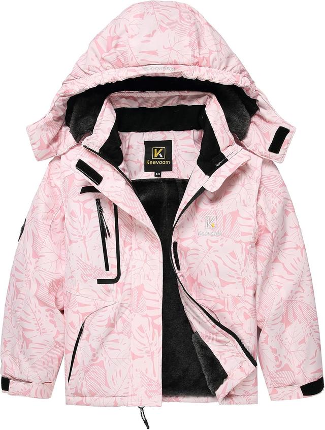 Product image of Keevoom Girl's Ski Jacket Winter Warm Thick Snow Coat Windproof Kids Outdoor Hooded Jackets