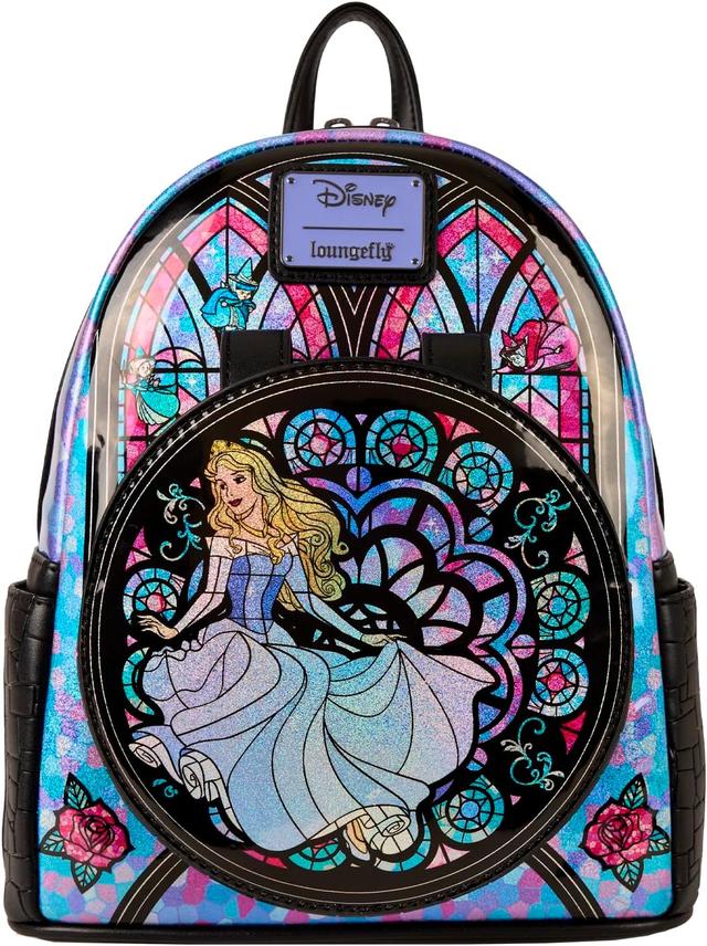 Product image of Loungefly Disney Princess Stained Glass: Sleeping Beauty Mini-Backpack, Amazon Exclusive