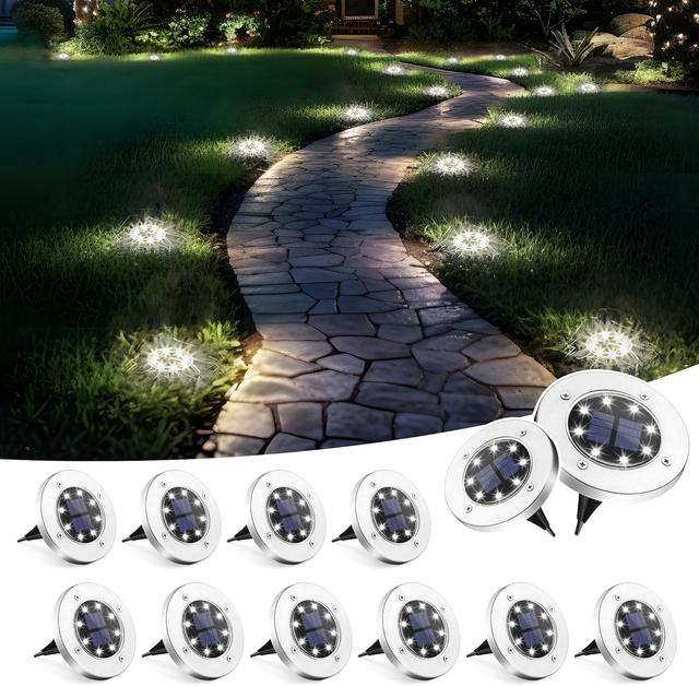 Product image of SOLPEX Solar Lights Outdoor Waterproof, 12 Pack Solar Ground Lights, Solar Garden Lights Landscape Lighting for Pathway Driveway Patio Backyard Walkway (Cool White)