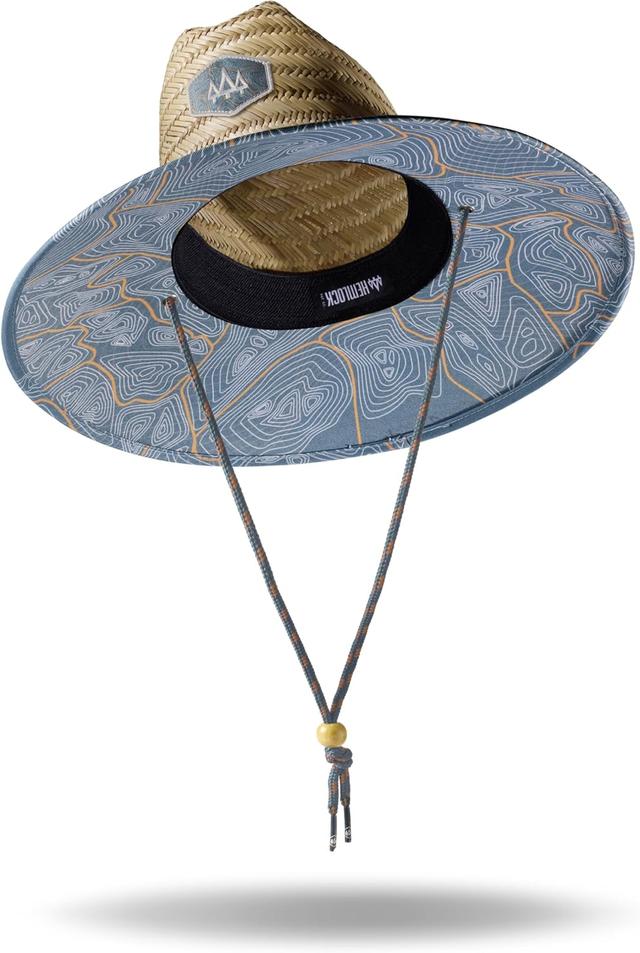 Product image of Straw Hat for Men & Women | Lifeguard Hat, Beach Hat & Sun Hat | UPF 50+ Wide Brim for Sun Protection | One Size | Hemlock