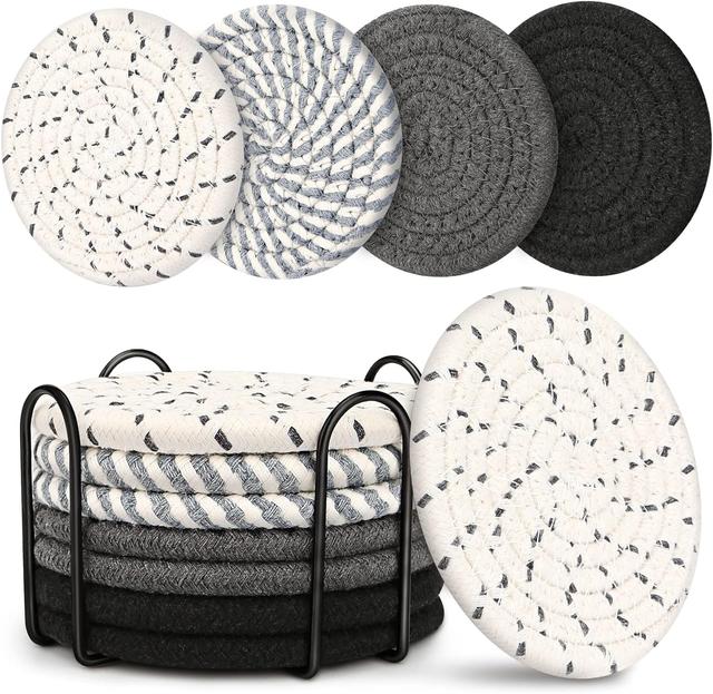 Product image of Coasters for Drinks, Coasters Set of 4 - Color, 8 Pack Coaster Set, Coffee Table Decor, Living Room Decor, Home Decor Living Room, Dining Table Centerpiece Decor, Room Decor for Men