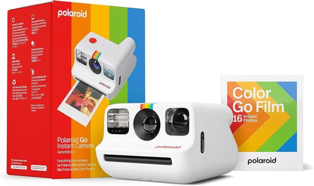 Product image of Polaroid Go Generation 2 - Mini Instant Camera + Film Bundle (16 Photos Included) - White (6282)