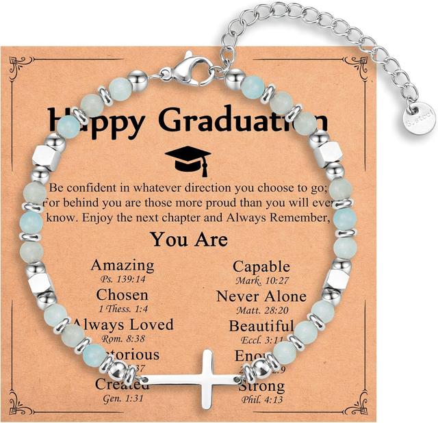 Product image of Religious Cross Bracelet for Women Girls, Christian Gifts for Daughter Granddaughter Sister in Christ Friend Niece on Birthday Christmas Easter Valentines Day Graduation