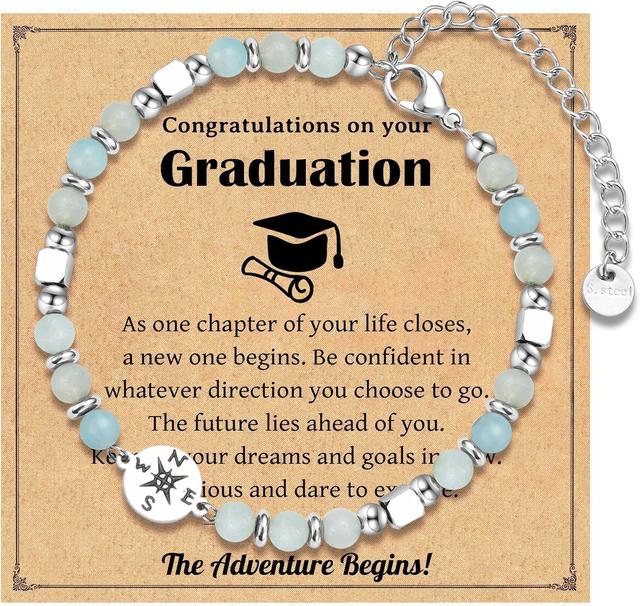 Product image of 2025 Graduation Gifts for Her, Compass Bracelet for Girls Women, Inspirational High School College Class of 2025 Graduation Gifts
