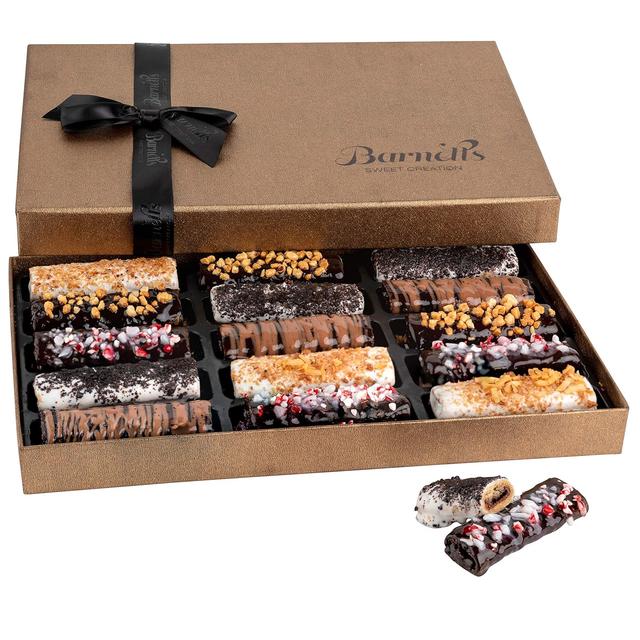Product image of Barnetts Mothers Day Chocolate Gift Baskets for Mother, Wife, Daughter, Grandmother, 15 Crepes Cookie Chocolates Candy Box, Gourmet Chocolate Covered Cookies Holiday Gifts, Spring Candy Basket Gifts Ideas, Mom, Husband, Grandma Food Delivery Ideas