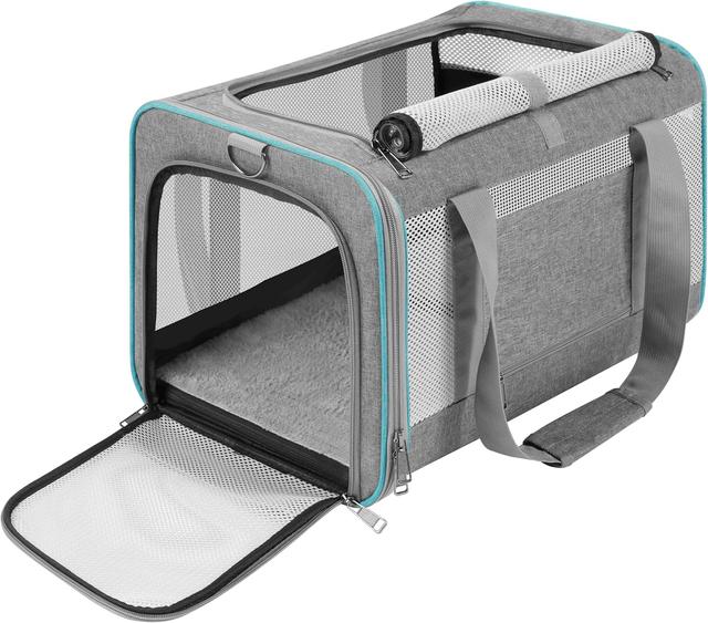 Product image of Pet Carrier for Large Cats 20 lbs+ / Soft Sided Small Dog Travel Carriers Top Load/Collapsible Carrier Bag for Big Cat / 2 Kittens Sturdy Transport Carriers Long Trips/Medium Cats 15 pounds