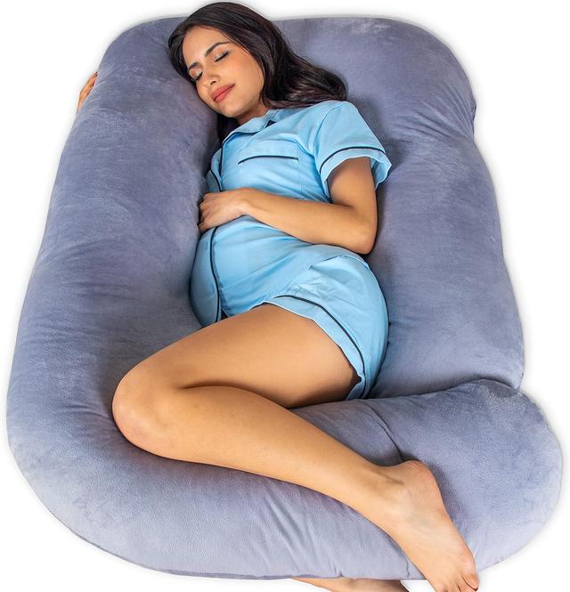 Product image of Pharmedoc Pregnancy Pillows, U-Shape Full Body Pillow -Removable Cover Jumbo Size - Grey - Pregnancy Pillows for Sleeping - Body Pillows for Adults, Maternity Pillow and Pregnancy Must Haves