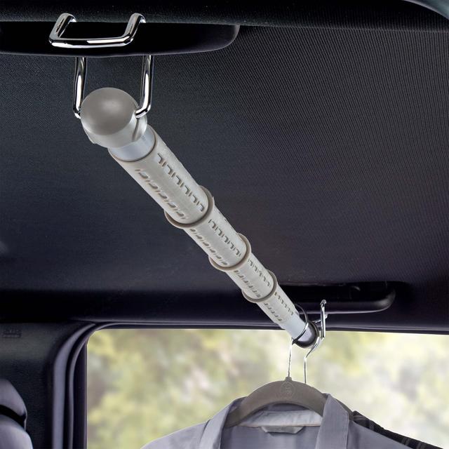 Product image of High Road Car Clothes Hanger Bar - Unbreakable Carbon Steel Car Clothes Rod With Solid Steel Hooks - Clothes Hanger for Car Expands to Fit Cars, SUVs, Trucks and Vans (Roadway)