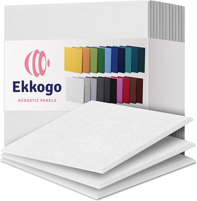 Product image of Acoustic Panels 12-Pack Soundproof Wall Panels 12"X12"X0.4" Sound Panels High Density Sound Dampening Panels - [White Square]