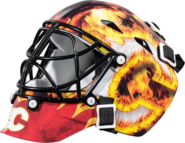 Product image of Franklin Sports NHL Team Logo Mini Hockey Goalie Mask with Case - Collectible Goalie Mask with Official NHL Logos and Colors