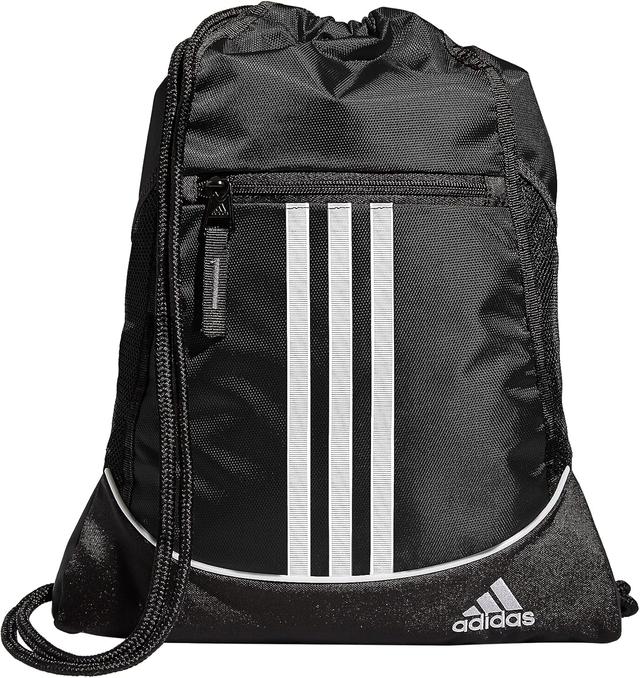 Product image of adidas Alliance Sackpack, Drawstring, Lightweight Small Gym Bag for Women, Soccer Backpack, Black, One Size