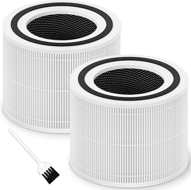 Product image of Core 300 Replacement Filter for LEVOIT Core 300, Core 300S and Core 300-P Air Purifier, 3-in-1 H13 True HEPA Filter Replacement, Compared to Part # Core 300-RF, 2 Pack, White