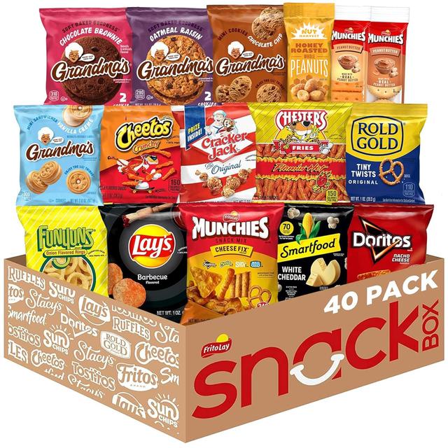 Product image of Frito Lay Ultimate Snack Care Package, Variety Assortment of Chips, Cookies, Crackers & More, (Pack of 40)