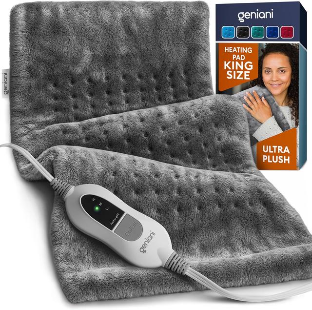 Product image of GENIANI Large Electric Heating Pad for Back Pain & Cramps Relief, Mothers Day & Birthday Gifts for Women Mom, FSA HSA Eligible, Auto Shut Off, Machine Washable, Heat Pad for Neck & Shoulder, 12×24"