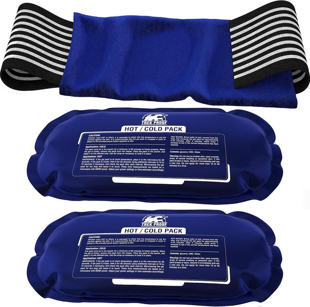 Product image of Ice Pack (3-Piece Set) – Reusable Hot and Cold Therapy Gel Wrap Support Injury Recovery, Alleviate Joint and Muscle Pain – Rotator Cuff, Knees, Back & More (3 Piece Set - Classic)